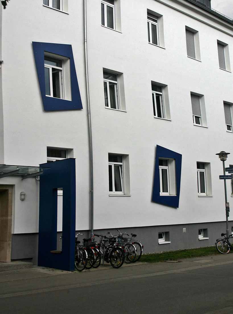 La façade d'une résidence étudiante