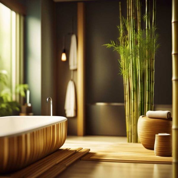 idée inspiration salle de bain bambou